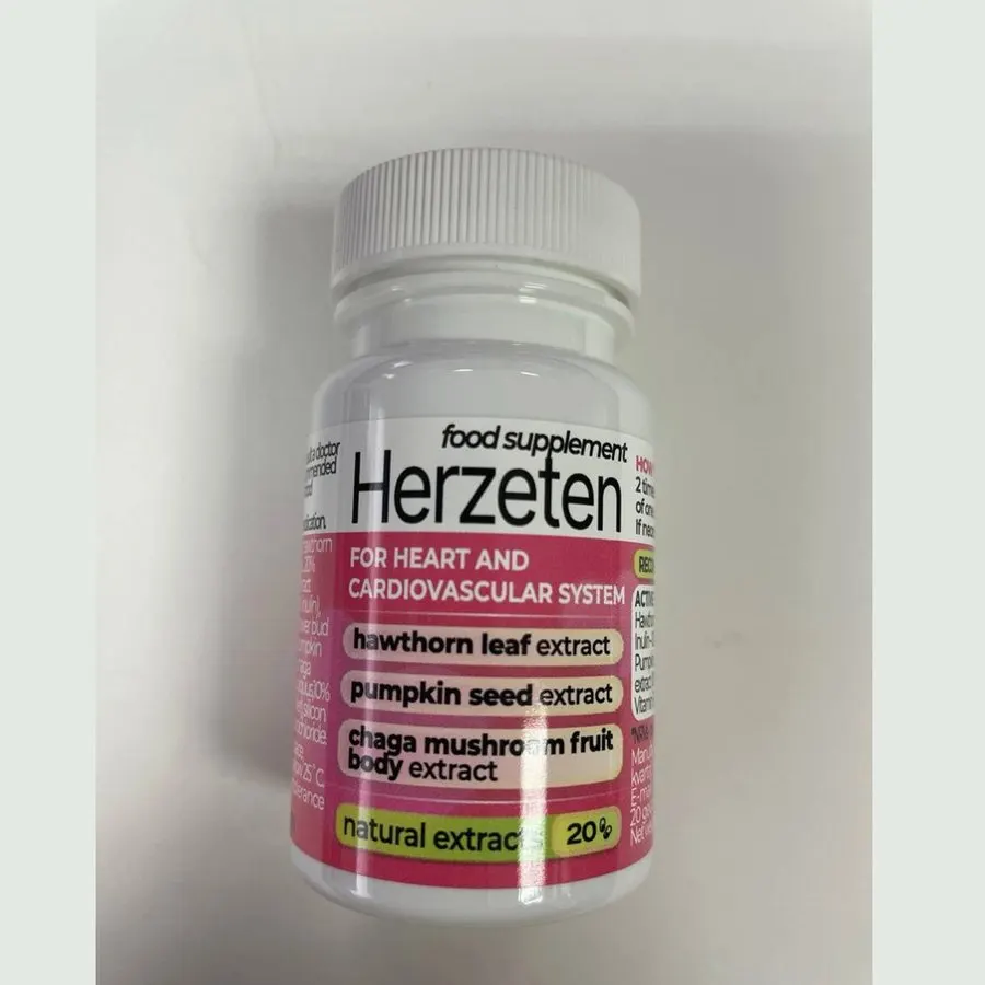 Herzeten — imagen del envase